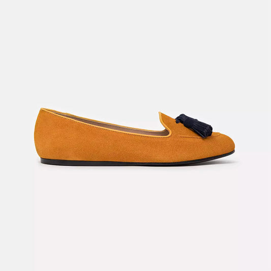 Charles Philip Yellow Flat Shoe