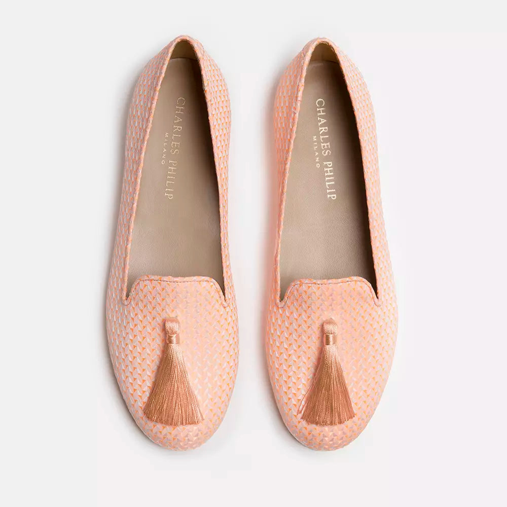 Charles Philip Pink Flat Shoe