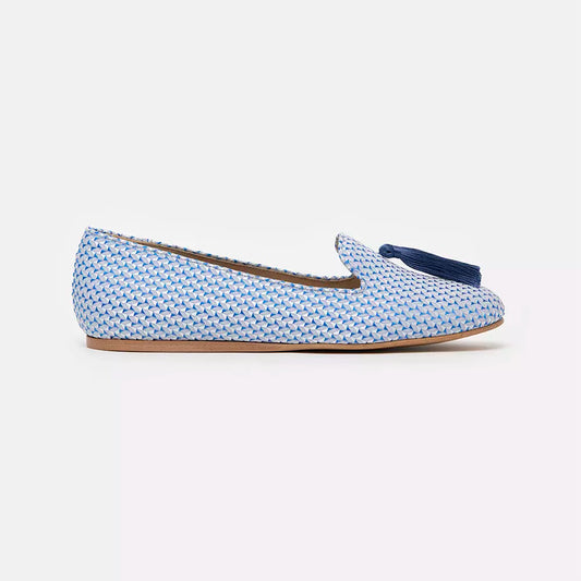 Charles Philip Light Blue Flat Shoe