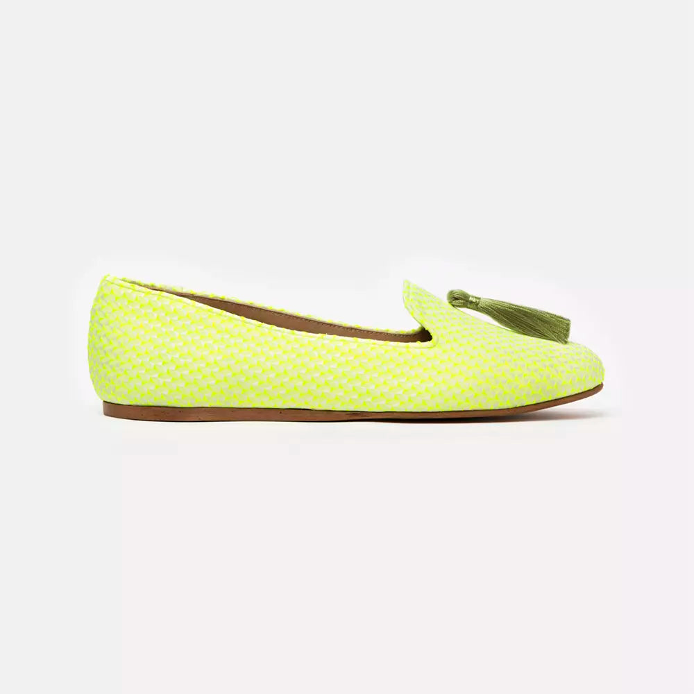 Charles Philip Yellow Flat Shoe