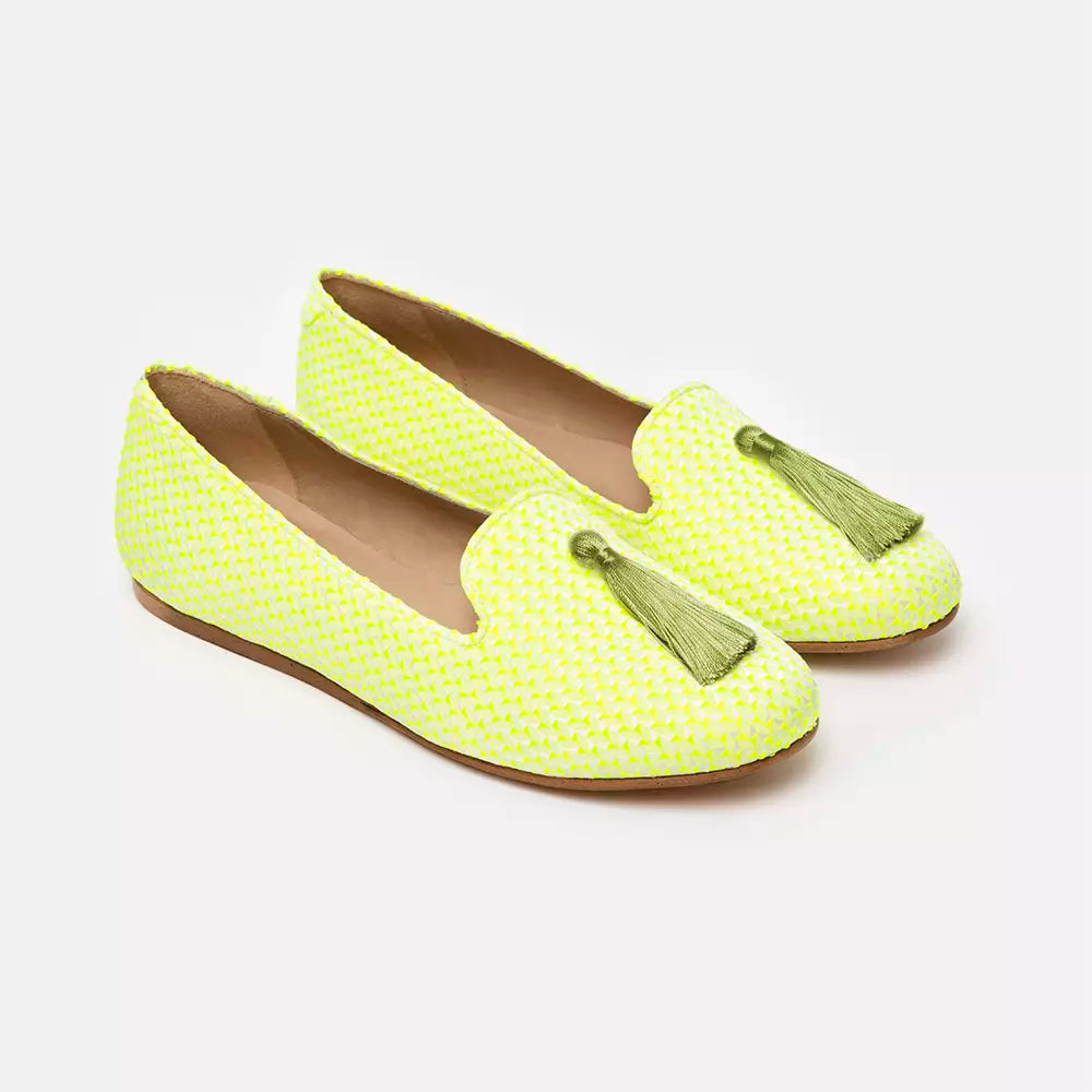 Charles Philip Yellow Flat Shoe