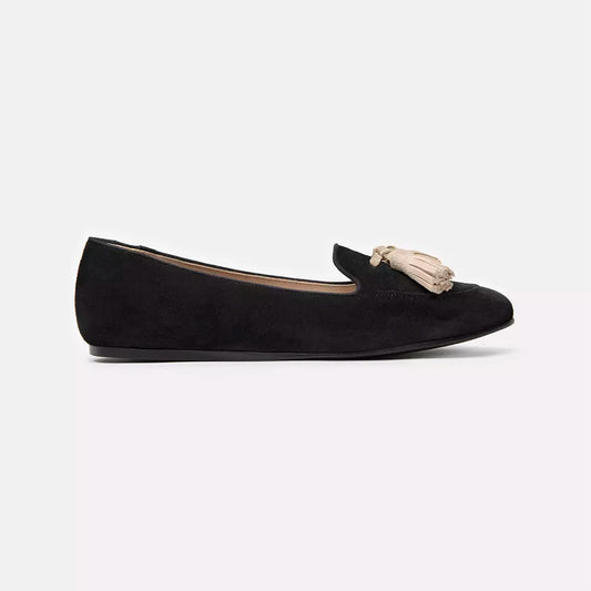 Charles Philip Black Flat Shoe