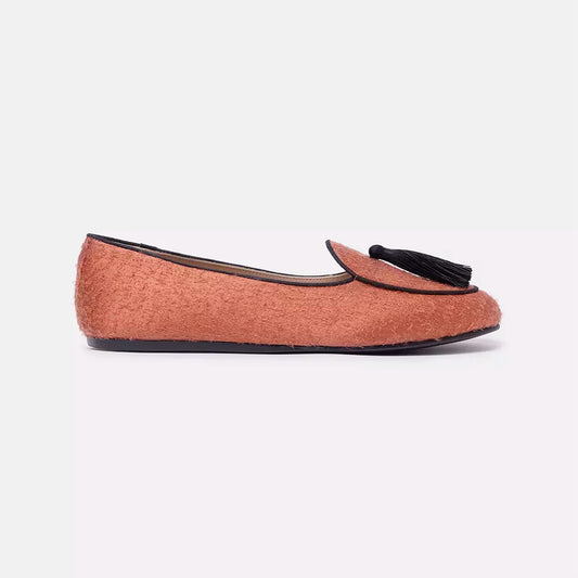 Charles Philip Orange Flat Shoe