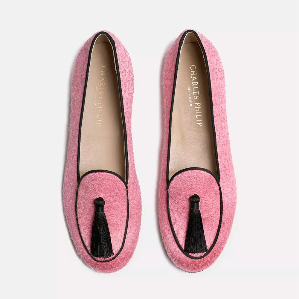 Charles Philip Pink Flat Shoe