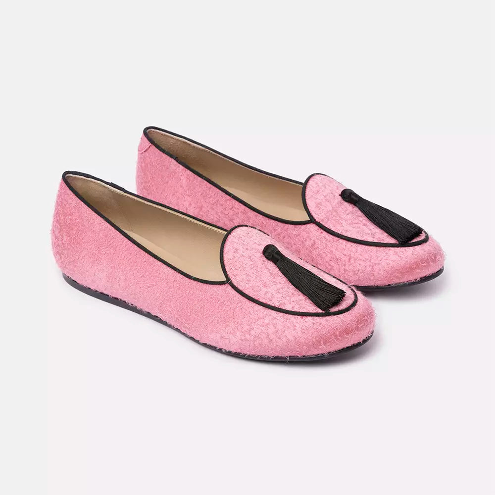 Charles Philip Pink Flat Shoe