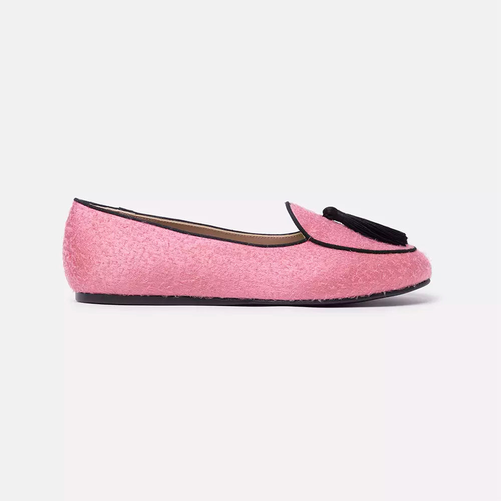 Charles Philip Pink Flat Shoe