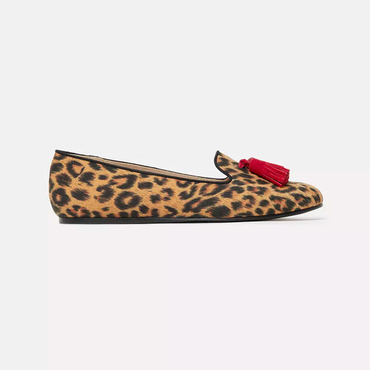 Charles Philip Orange Flat Shoe