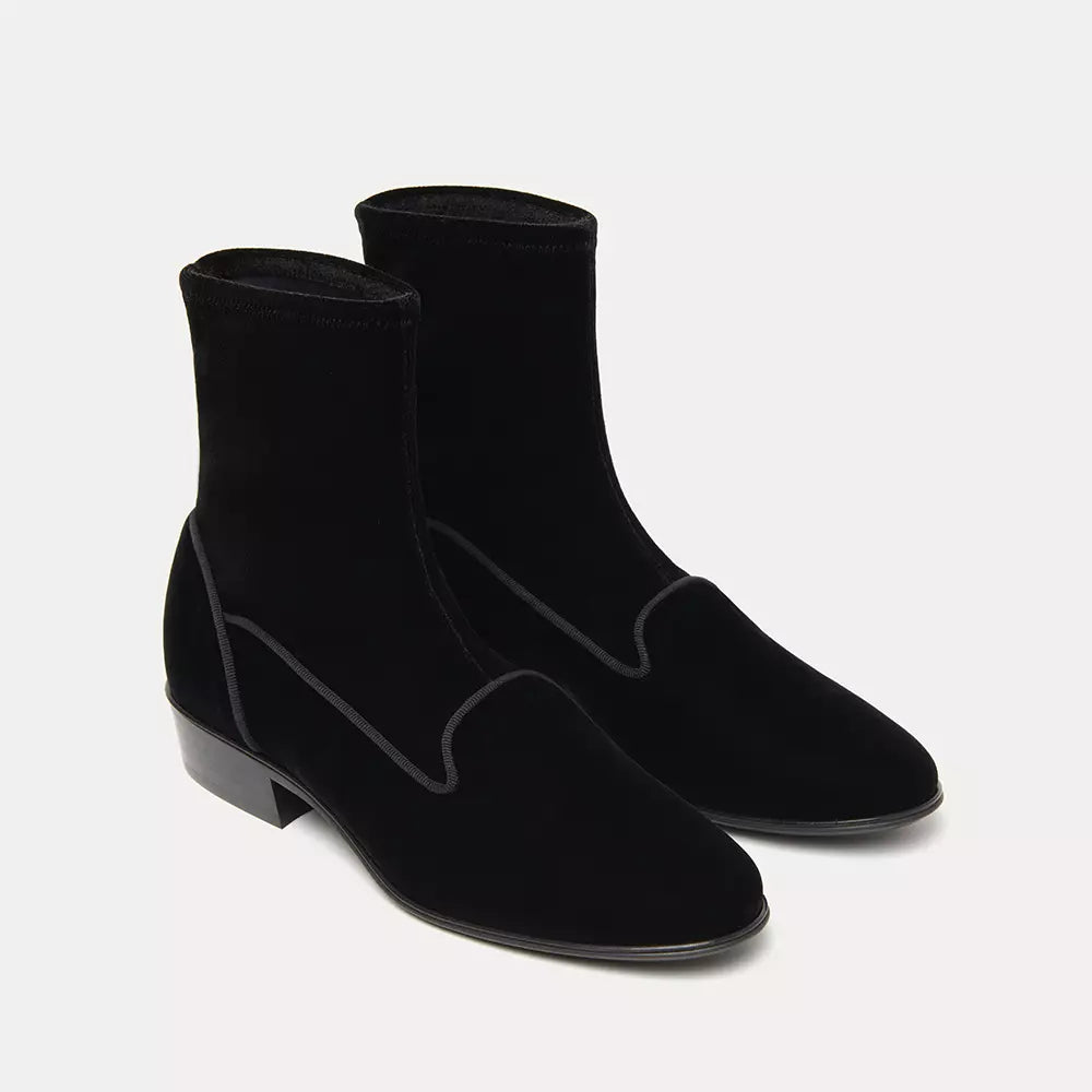 Charles Philip Black Leather Boot