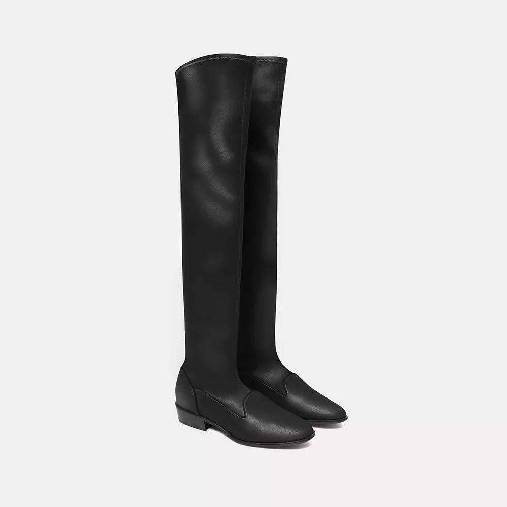 Charles Philip Black Leather Boot