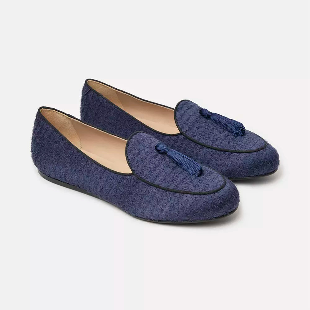 Charles Philip Blue Leather Moccasin