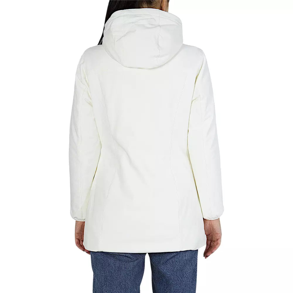 Yes Zee White Polyamide Jackets & Coat