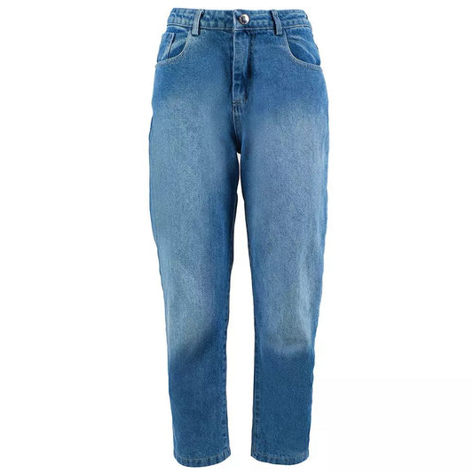 Yes Zee Blue Cotton Jeans & Pant