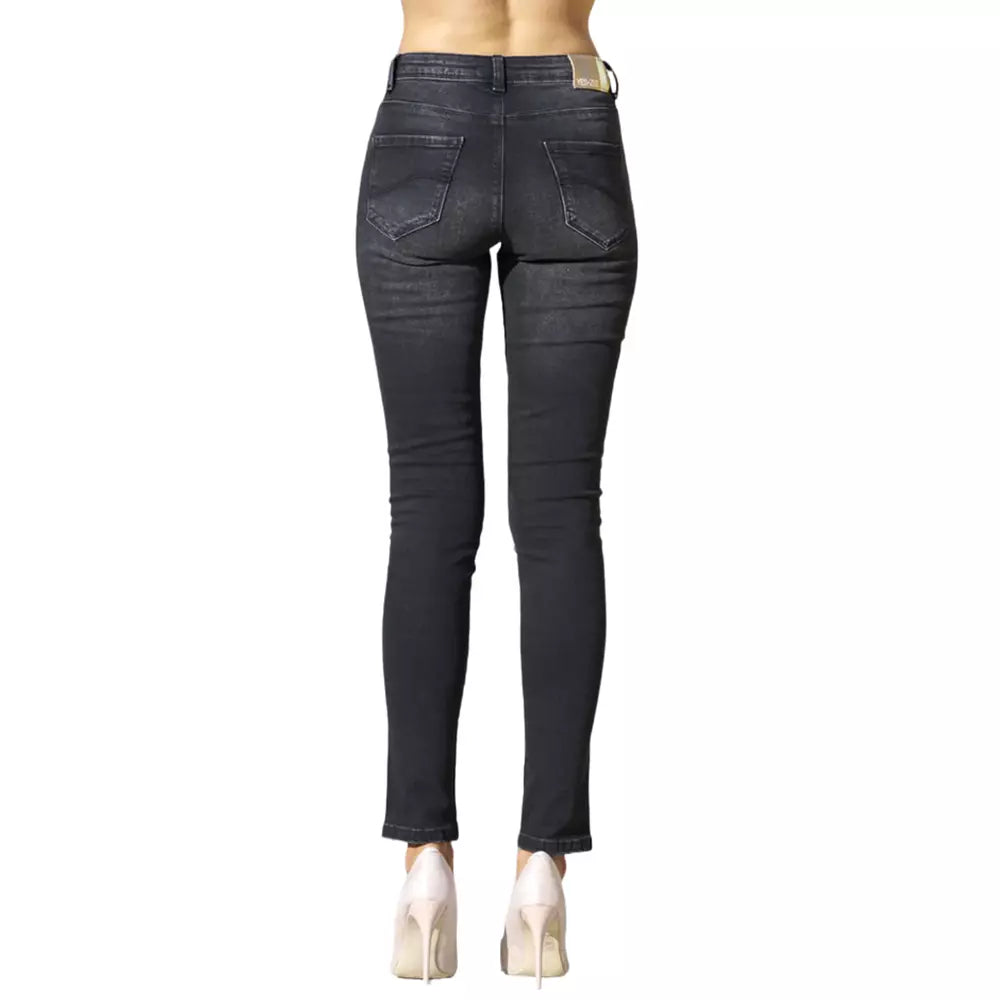 Yes Zee Black Cotton Jeans & Pant