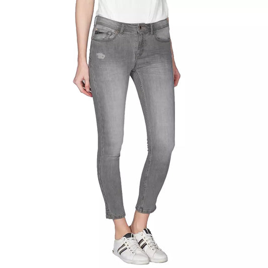 Yes Zee Gray Cotton Jeans & Pant