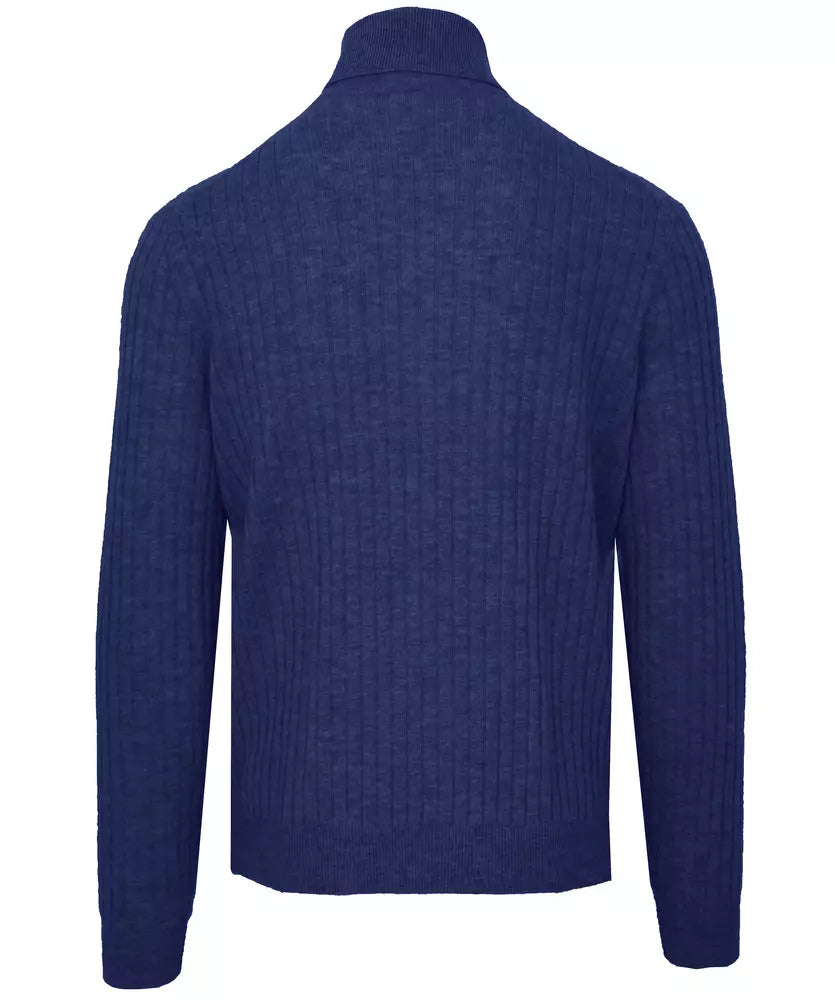 Malo Blue Wool Sweater