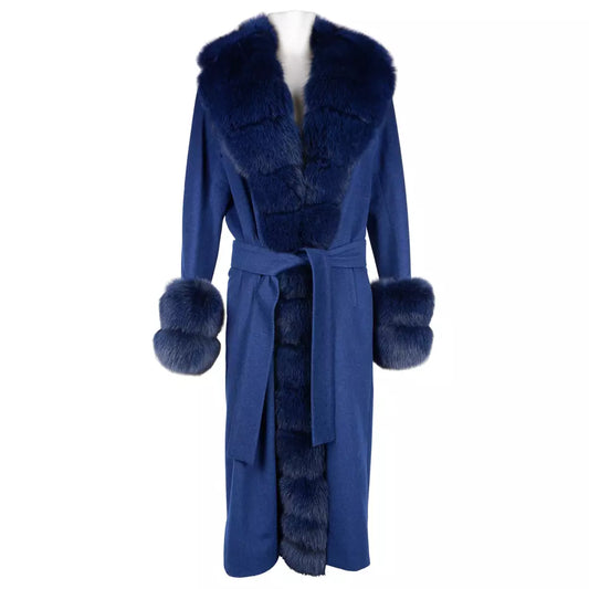 Made in Italy Blue Wool Vergine Jackets & Coat