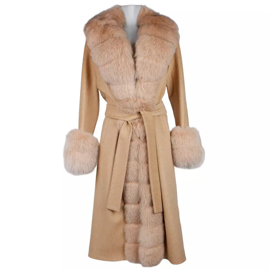 Made in Italy Beige Wool Vergine Jackets & Coat