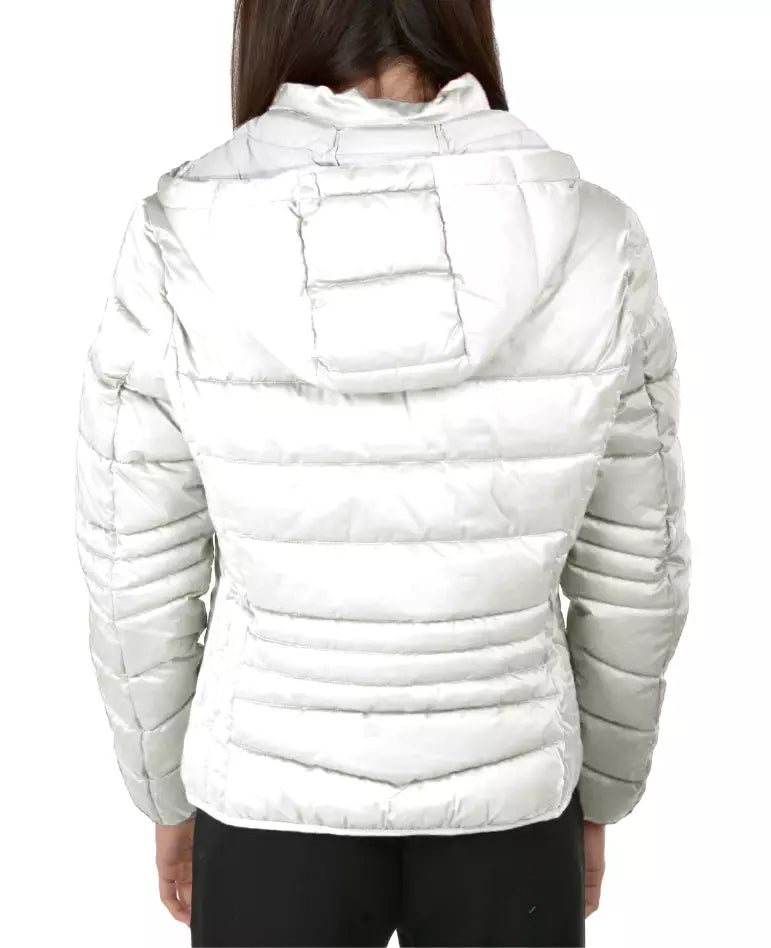 Yes Zee White Polyamide Jackets & Coat