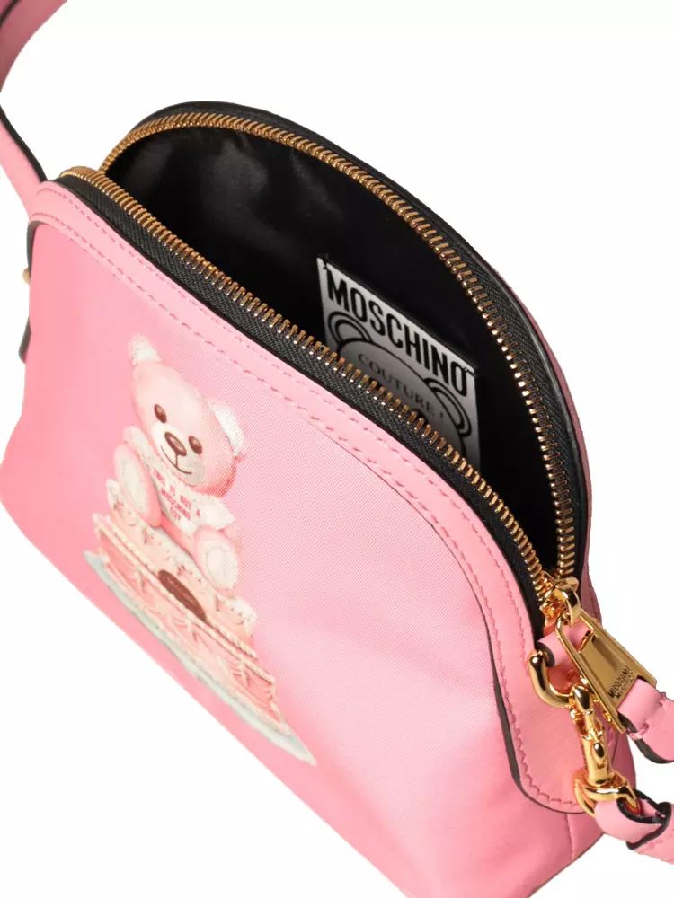 Moschino Couture Pink Nylon Clutch Bag