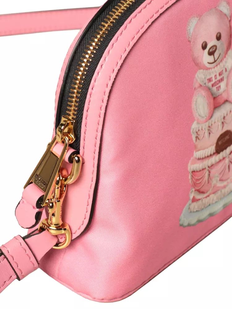 Moschino Couture Pink Nylon Clutch Bag