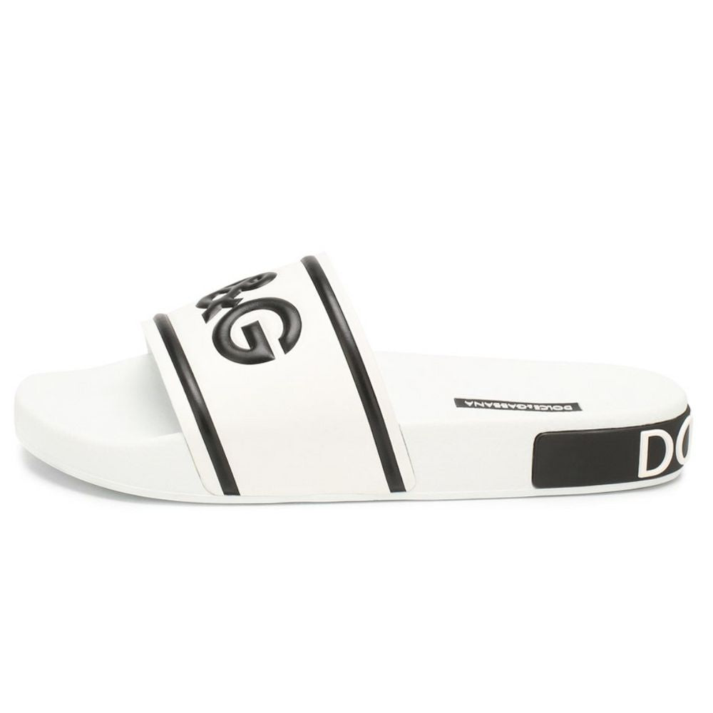 Dolce & Gabbana White Cotton Sandal