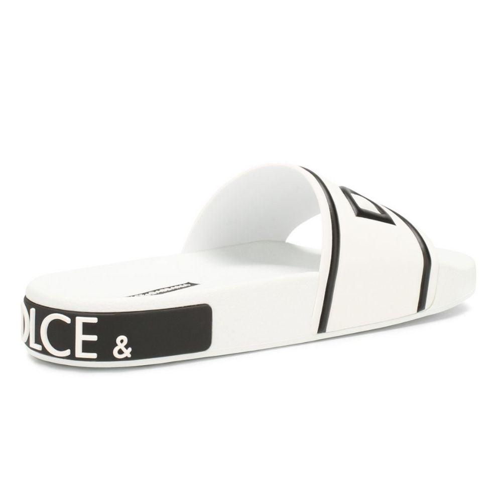 Dolce & Gabbana White Cotton Sandal