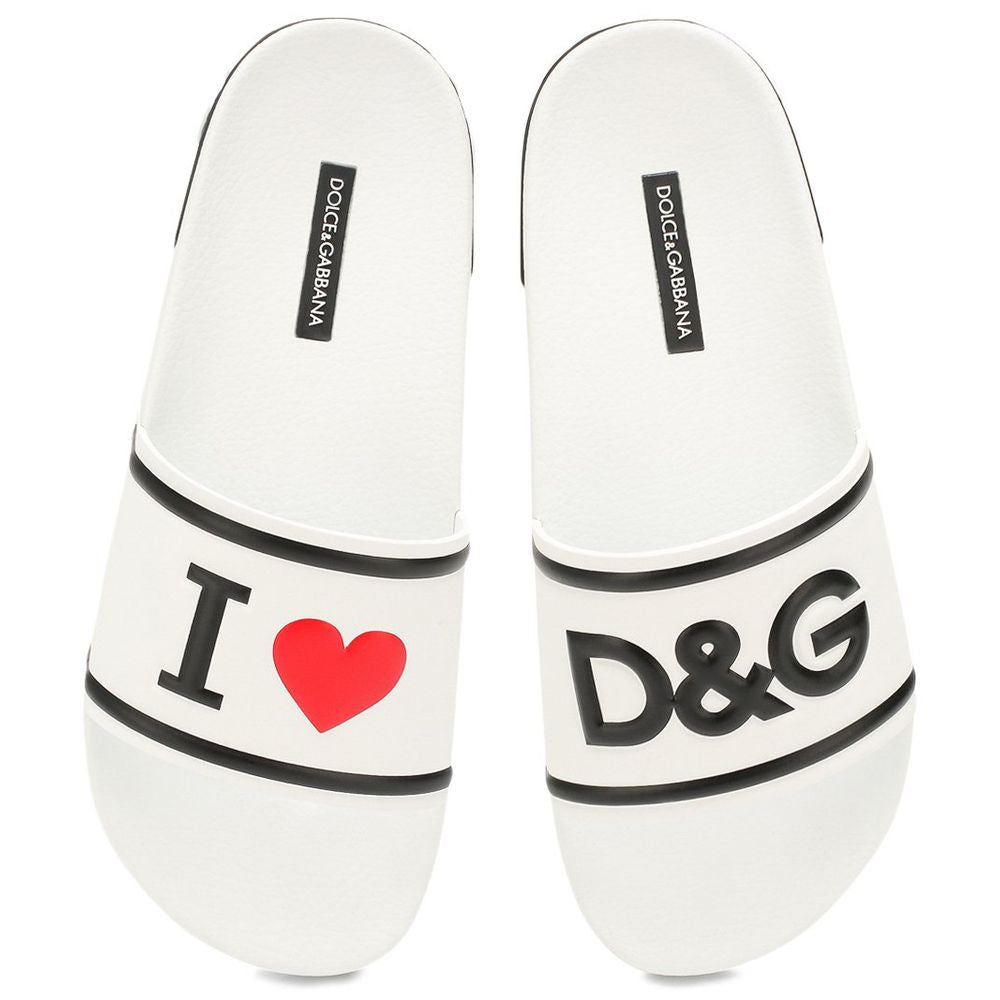 Dolce & Gabbana White Cotton Sandal