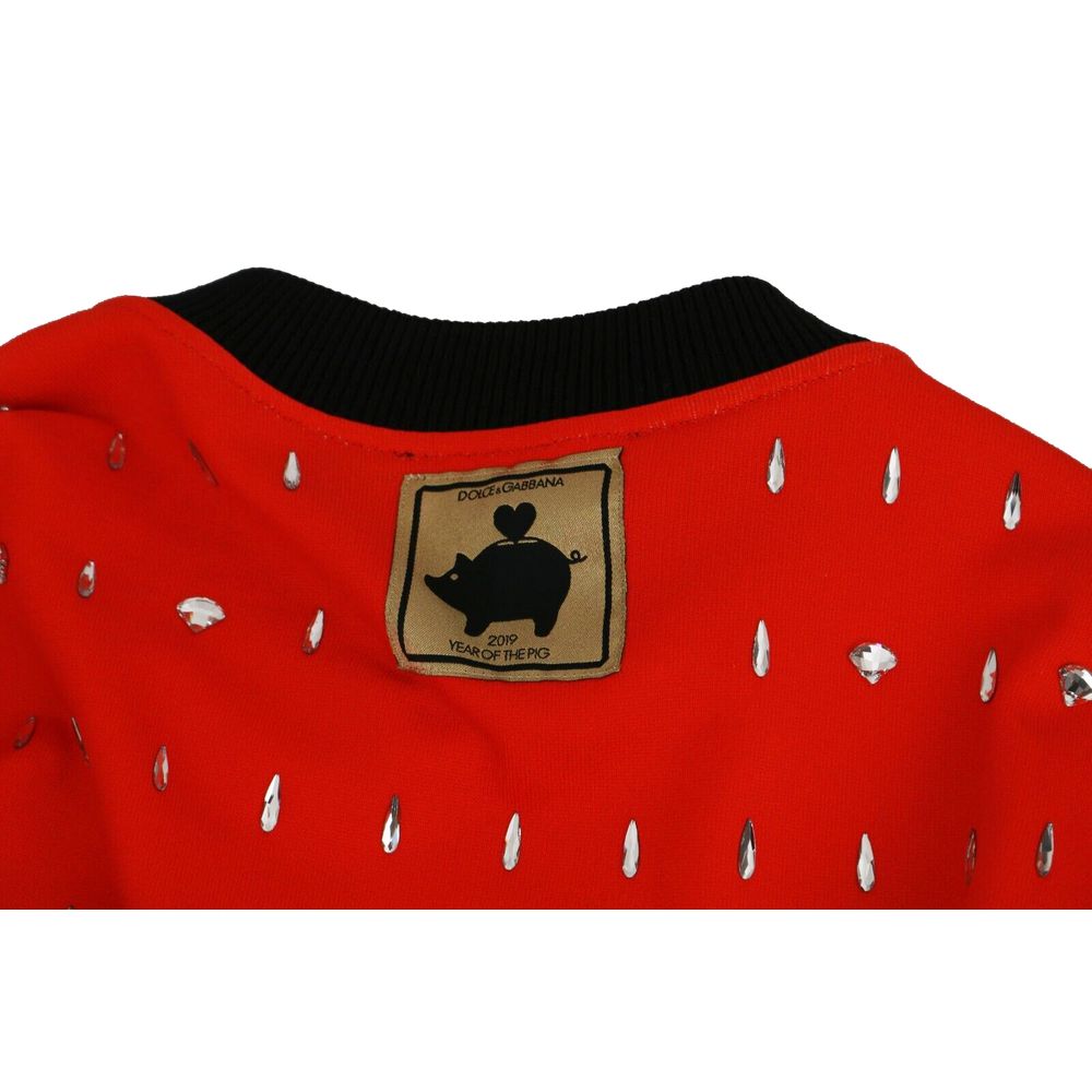 Dolce & Gabbana Red Cotton Sweater