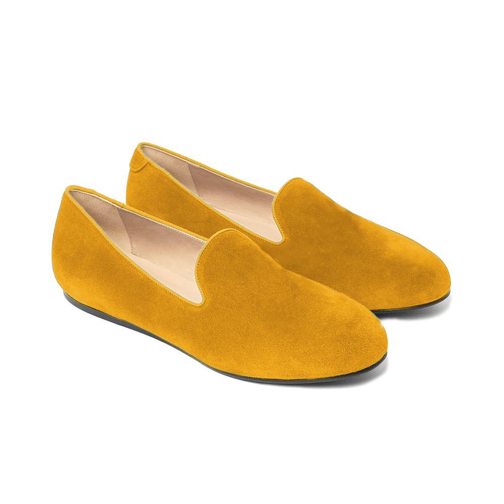 Charles Philip Yellow Leather Di Calfskin Flat Shoe