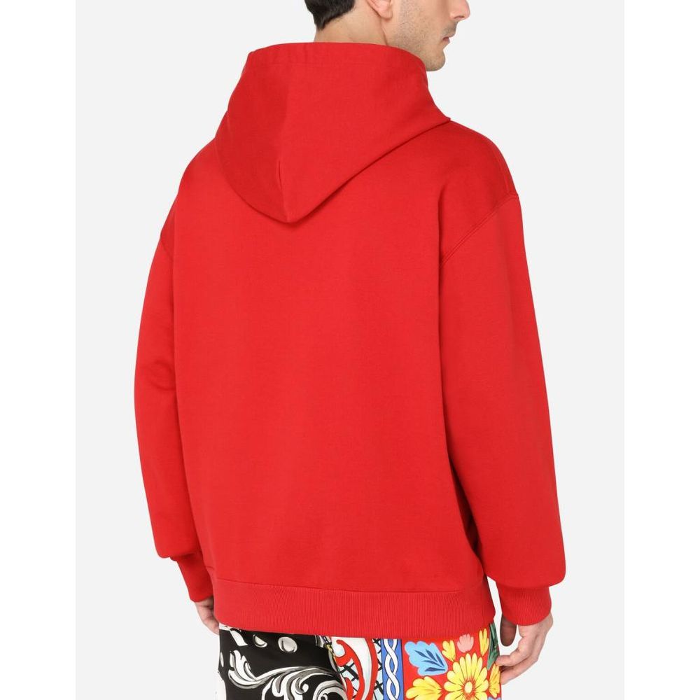 Dolce & Gabbana Red Cotton Sweater