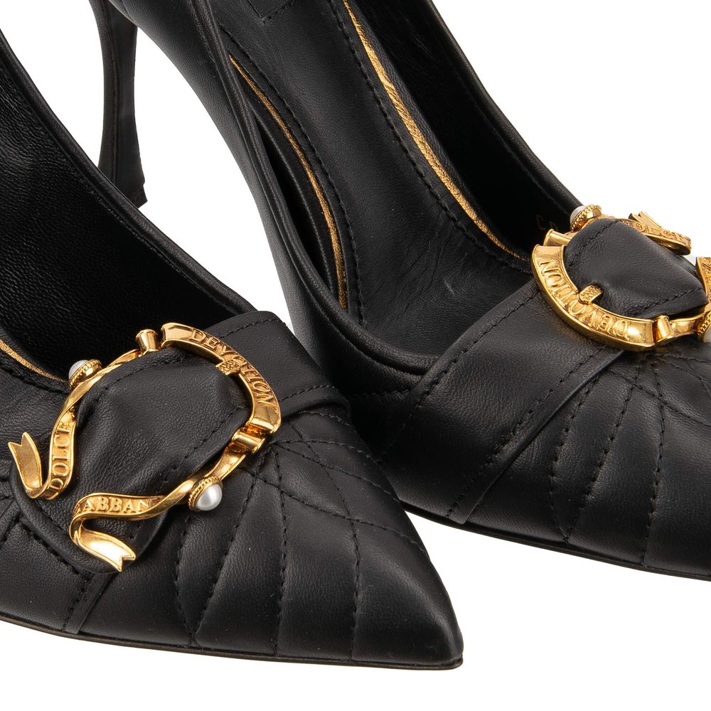 Dolce & Gabbana Black Leather Pump