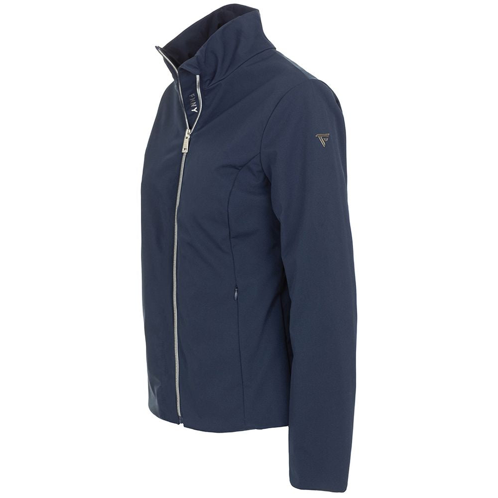 Fred Mello Blue Polyester Jackets & Coat