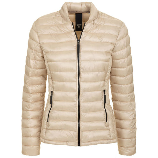 Fred Mello Beige Nylon Jackets & Coat