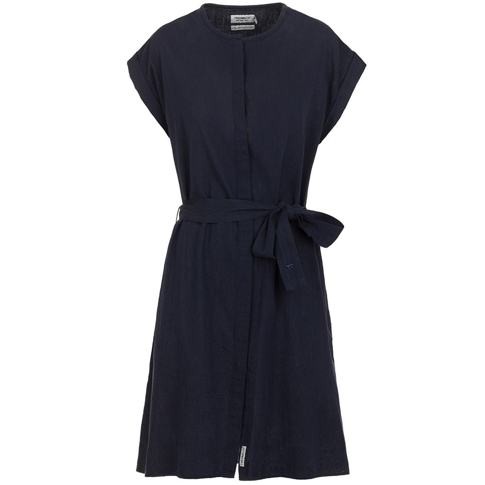 Fred Mello Blue Cotton Dress