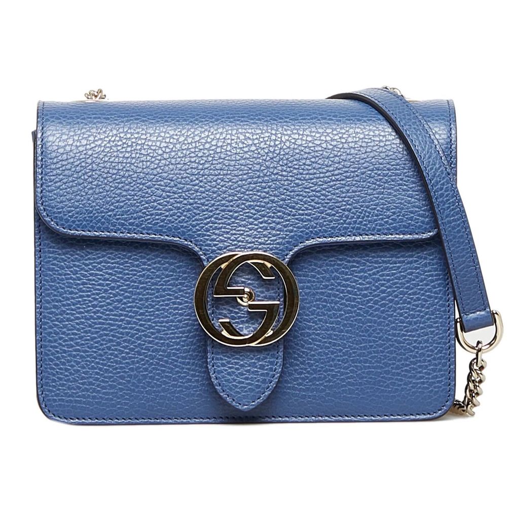 Gucci Blue Leather Crossbody Bag