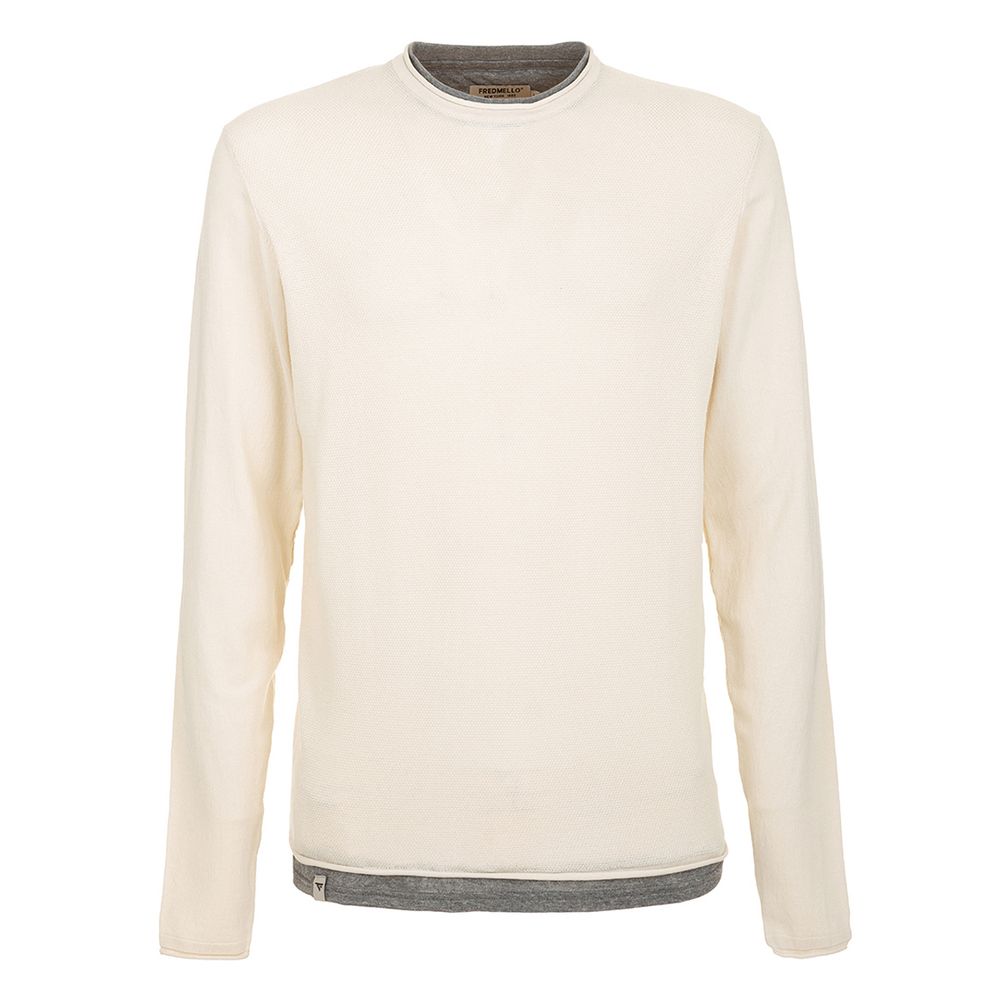 Fred Mello Beige Cotton Sweater