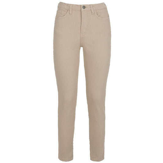 Fred Mello Beige Cotton Jeans & Pant