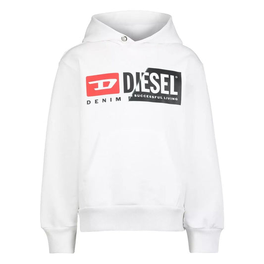 Diesel White Cotton Sweater