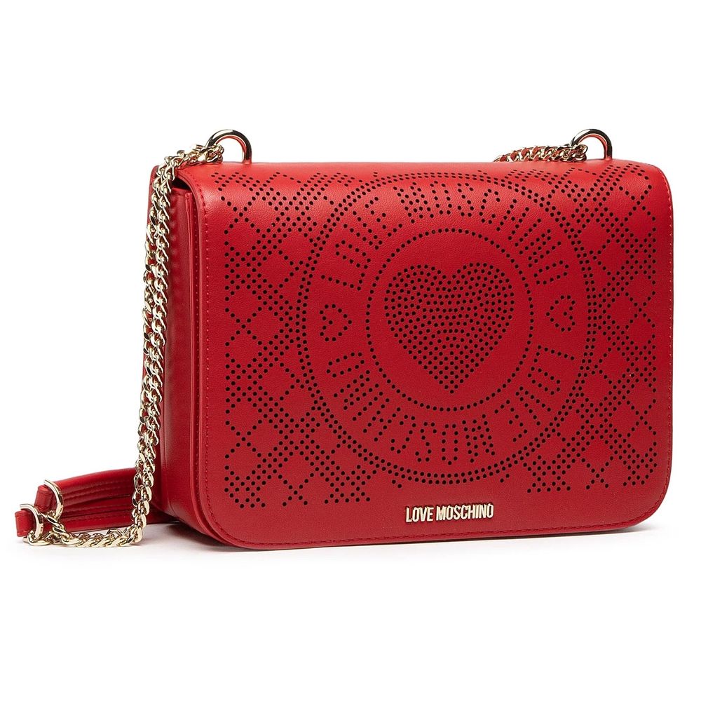 Love Moschino Red Artificial Leather Crossbody Bag