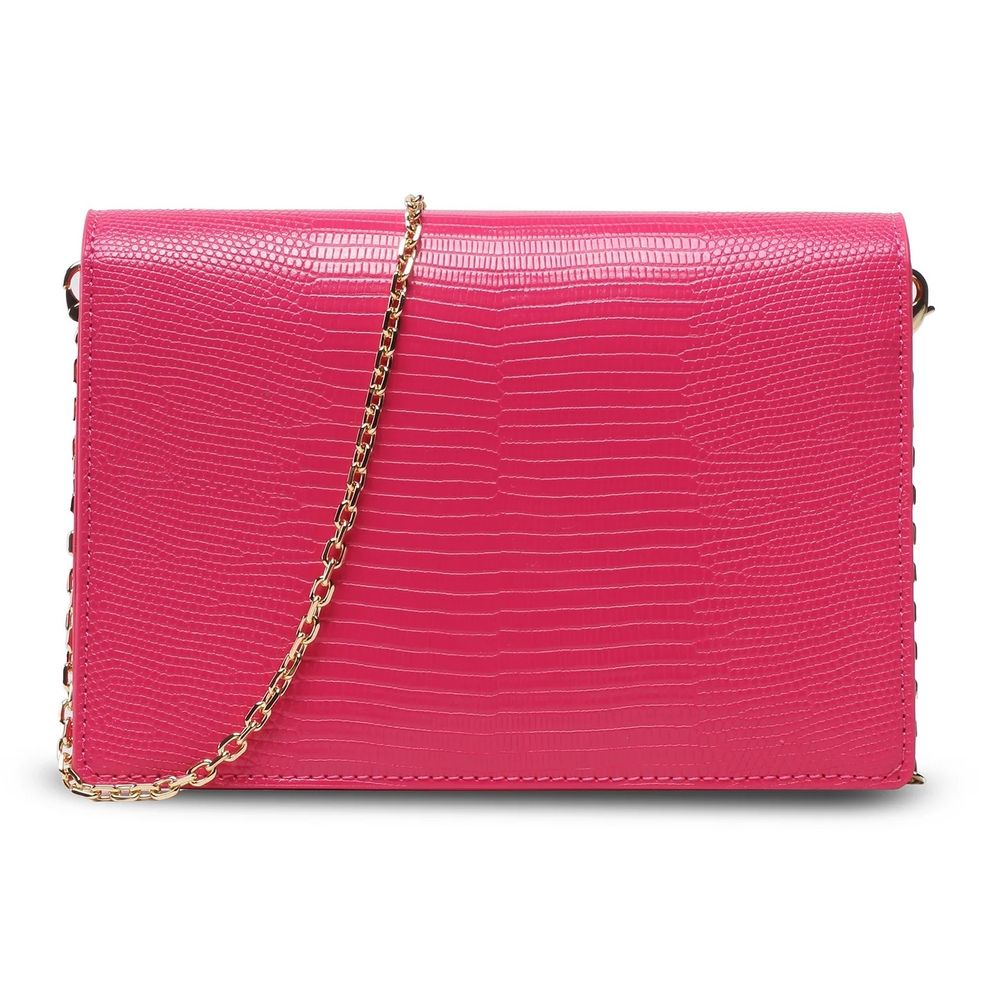 Love Moschino Fuchsia Artificial Leather Crossbody Bag