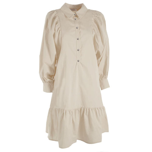 Yes Zee Beige Cotton Dress