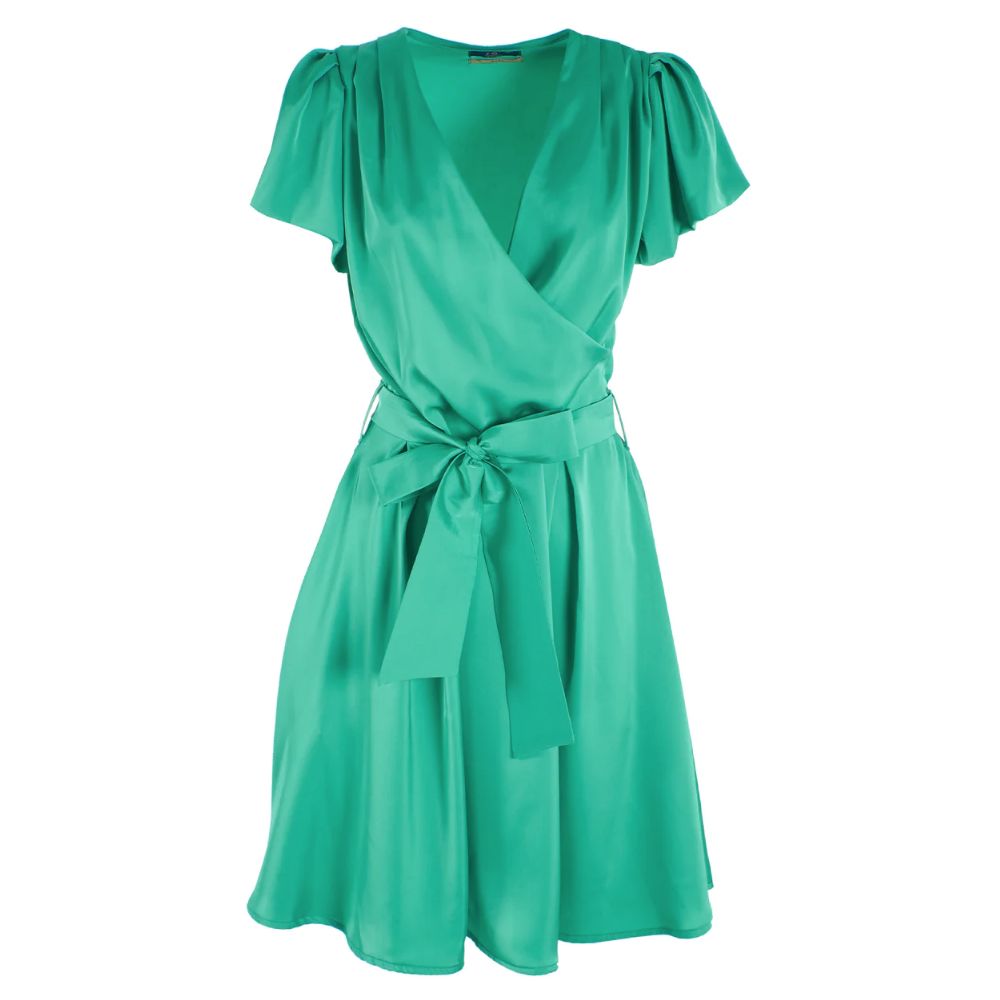 Yes Zee Green Polyester Dress