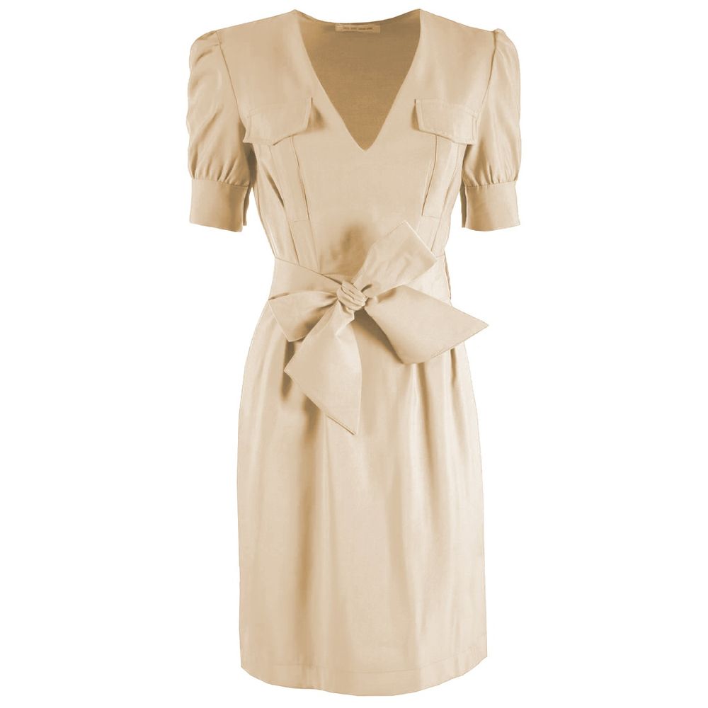 Yes Zee Beige Viscose Dress