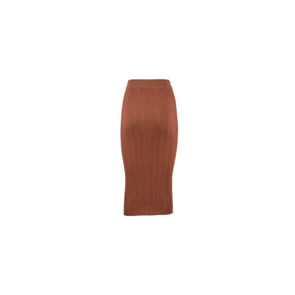 Yes Zee Brown Viscose Skirt