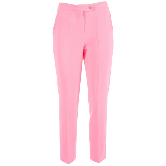 Yes Zee Pink Polyester Jeans & Pant