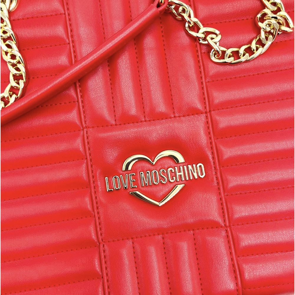 Love Moschino Red Artificial Leather Shoulder Bag