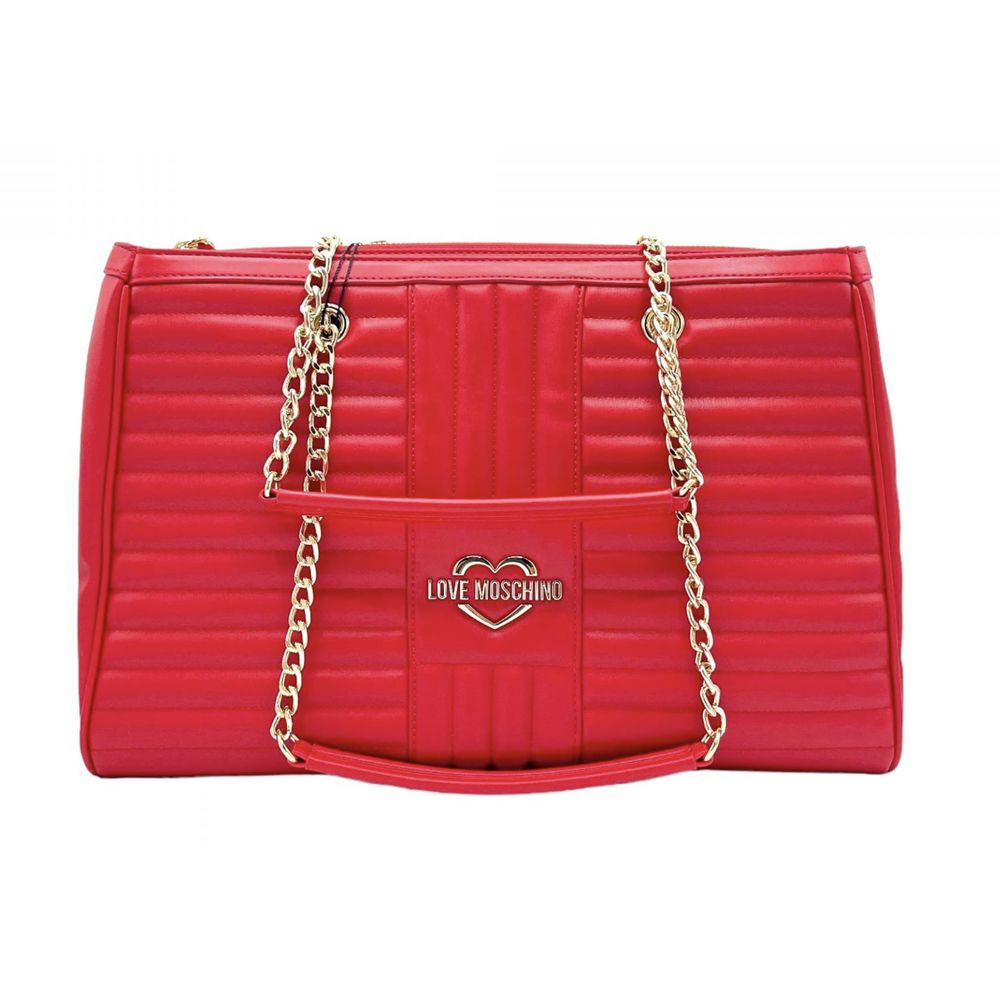 Love Moschino Red Artificial Leather Shoulder Bag