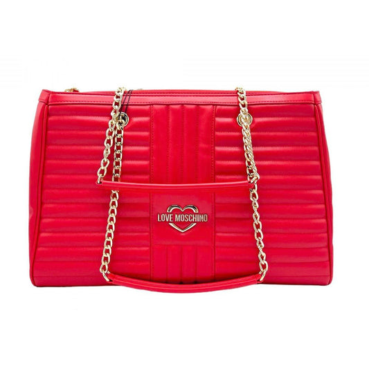 Love Moschino Red Artificial Leather Shoulder Bag