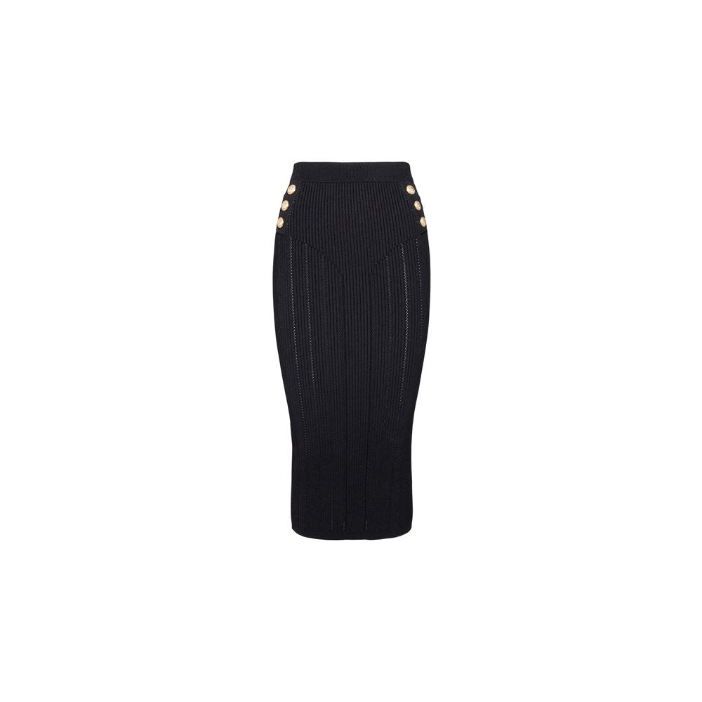 Yes Zee Black Viscose Skirt