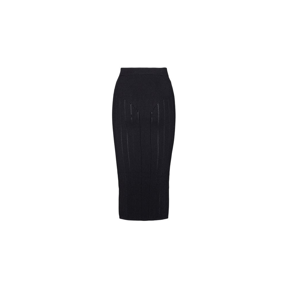 Yes Zee Black Viscose Skirt